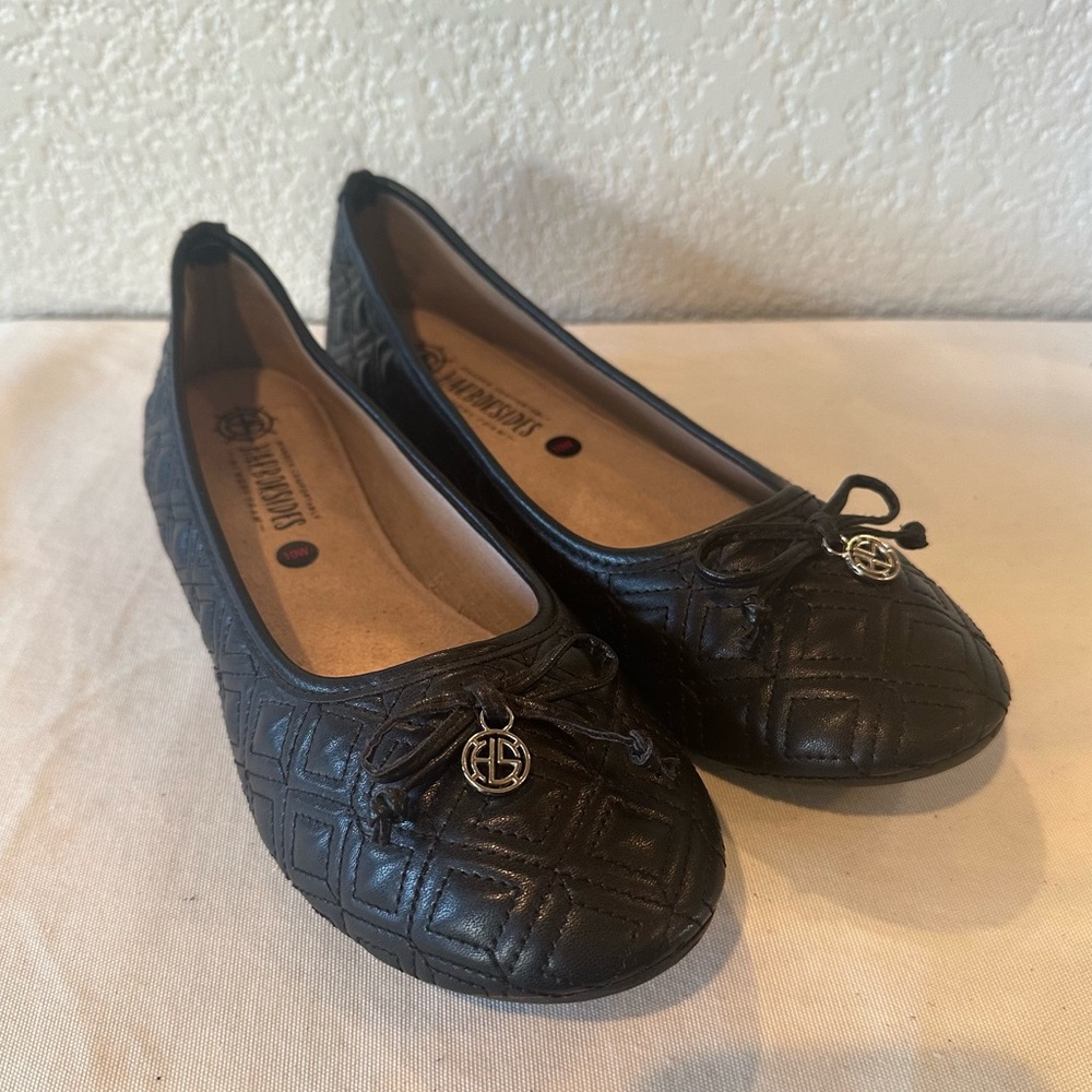 Harborsides Black Quilted Ballet Flats